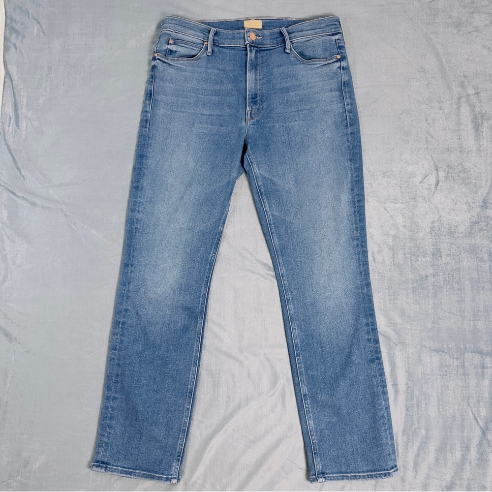MOTHER Hey  Sun Straight-Leg Jeans in Light Blue Denim